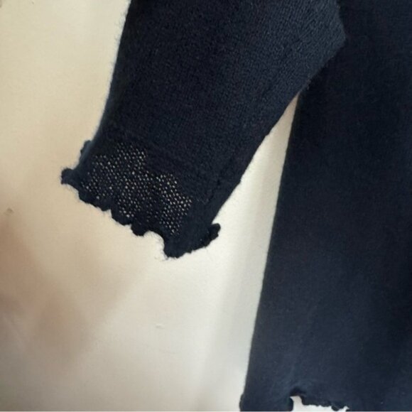 Snapdragon 100% Cashmere Cardigan Knit Sweater Duster Coat Lightweight Ruffle M - Picture 6 of 16